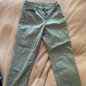Light Olive Green Mom Jeans